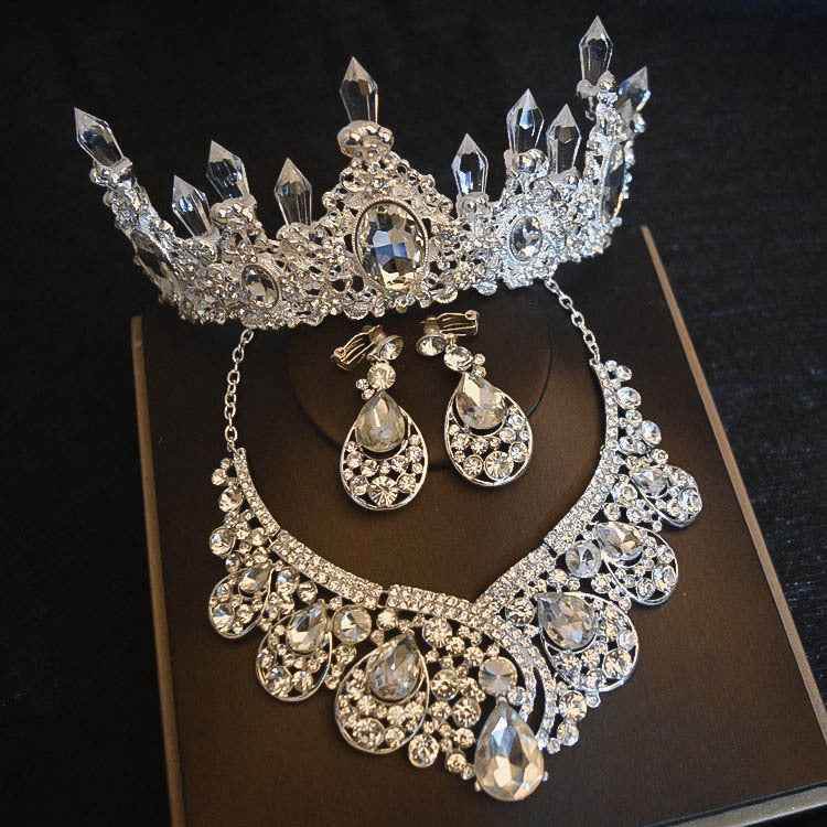 Crown Necklace and Earrings Set ksqrf7-20-crown-necklace-and-earrings-set-bridal-floral-jewelry Print Material
