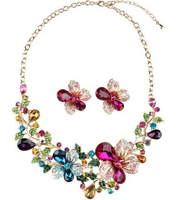 Luxury Floral Crystal Jewelry Set ksqrf7-20-luxury-floral-crystal-jewelry-set-necklace-earrings Print Material