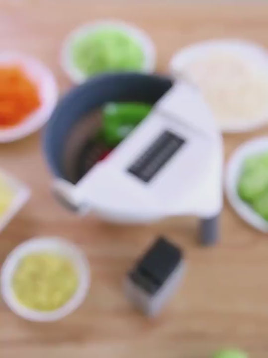 7-in-1 Multifunction Vegetable Cutter | Chopper | Slicer with 6 Interchangeable Blades