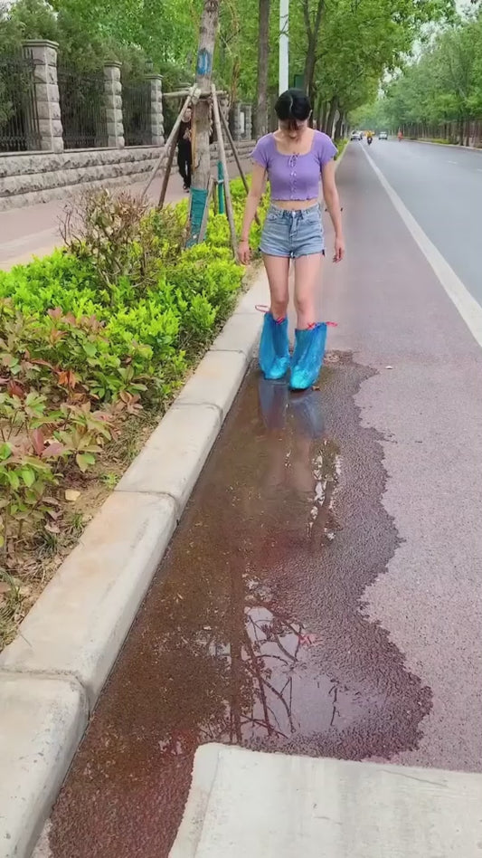 Premium Waterproof Rain Shoe Covers with Secure Button Closure – Ultimate Footwear Protection