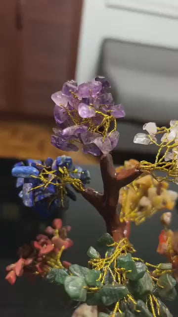 7 Chakra Natural Gemstone Crystal Tree
