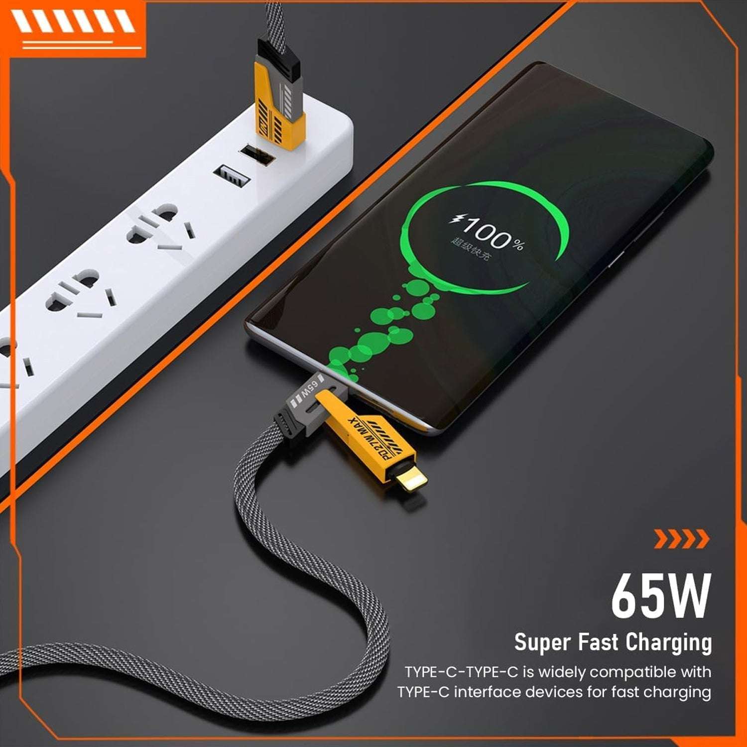 4 In 1 Fast Charging Cable (1 Pc  Loose) - BOSS MANGO